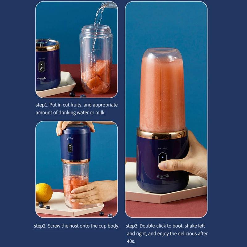BlendBurst Personal Fruit Juicer with 6 Blades & USB Recharge